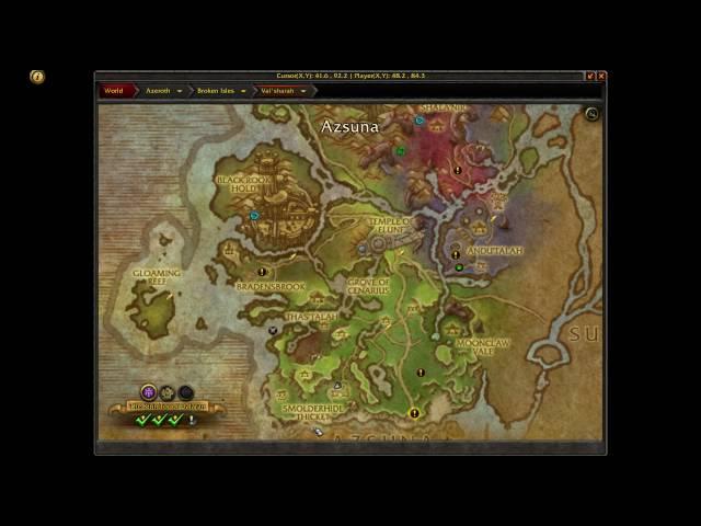 Where is Smolderhide Thicket WoW Explore Val'Sharah Legion