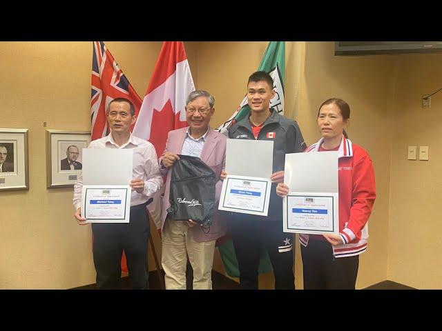 Godwin Chan Deputy Mayor of Richmond Hill Sending Off Brian Yang To Paris Olympics