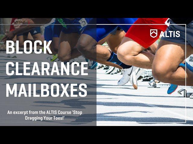 Block Starts - Improve your Start by understanding Block Clearance Mailboxes - Coach Stuart McMillan