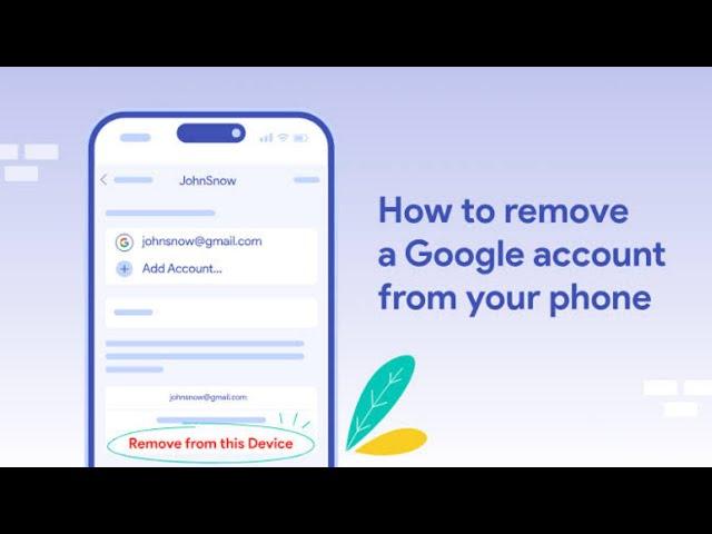 How To Remove Gmail Account From Android Phone 2025 | Remove Gmail Account From Android 2025