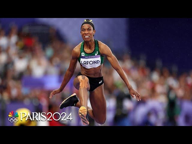 Thea LaFond takes gold in women's triple jump; USA's Jasmine Moore wins bronze | Paris Olympics