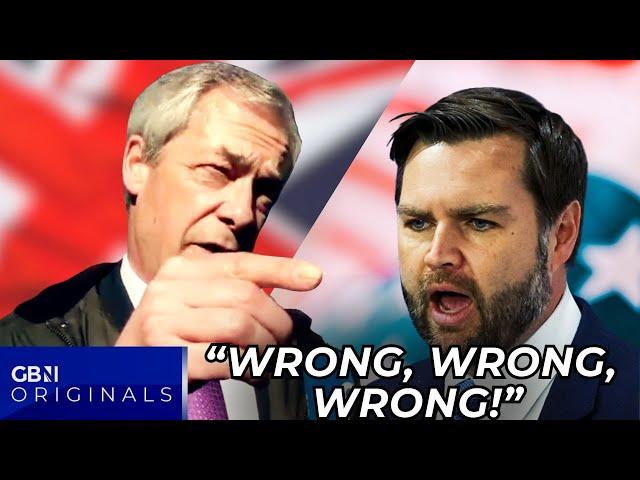 NIGEL FARAGE breaks his silence over JD VANCE comments saying he's "WRONG, WRONG, WRONG!"