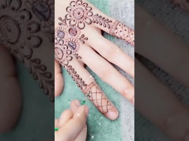 mehndi design simple back hand by hamna fashion geek