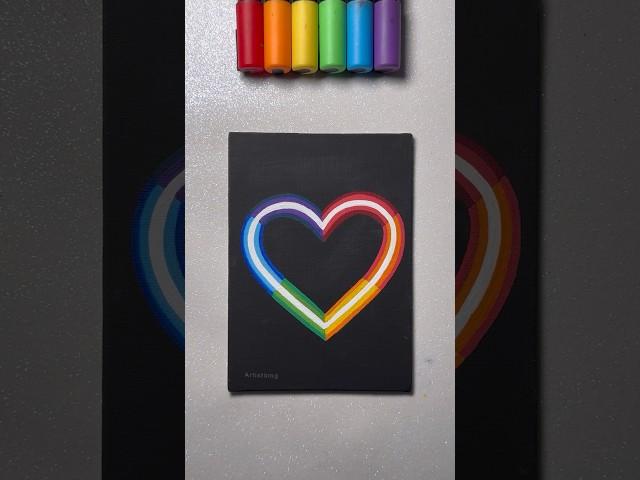 Satisfying Heart with Neon Light using Rainbow Colors! 