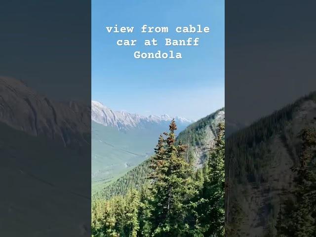 a scenic view from a cable car at Banff Gondola - Banff Alberta Canada #canada  #alberta  #banff