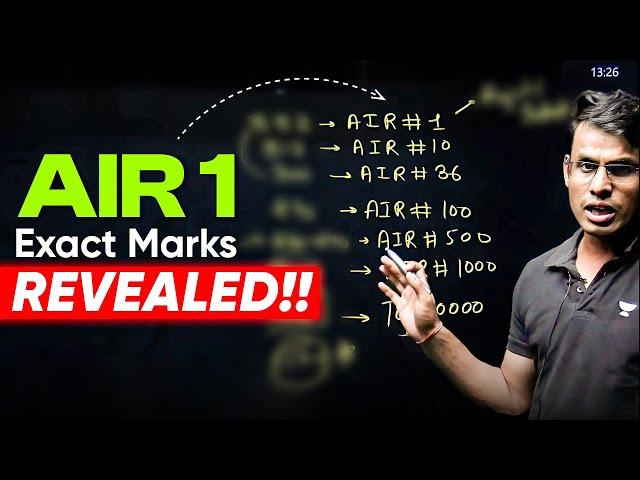 JEE Advanced 2025 AIR 1 Exact Marks REVEALED!