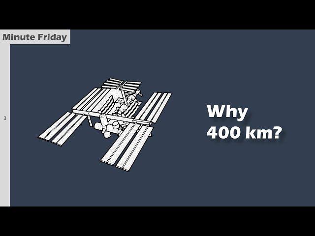 Why is the International Space Station 400 km above the Earth?