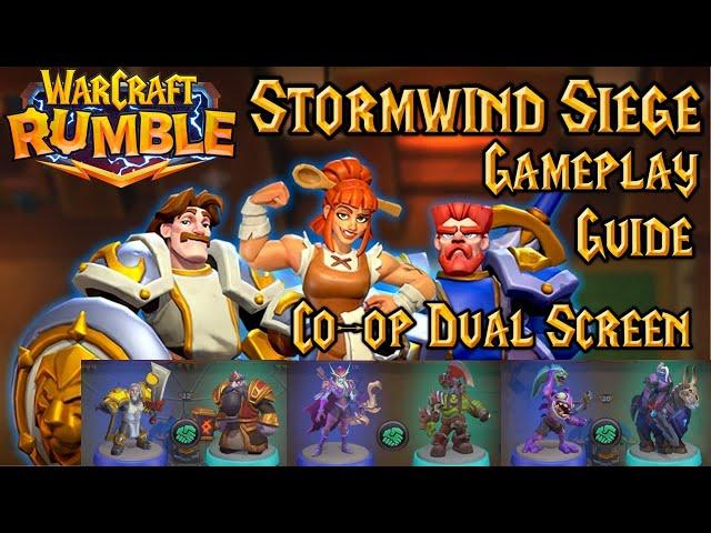 Stormwind Siege All Bosses Co-op Gameplay Guide 2024-7-18 Dual-Screen [ Warcraft Rumble ]