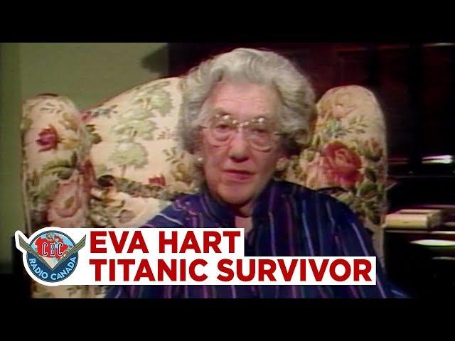 Eva Hart describes escaping the sinking Titanic, 1985