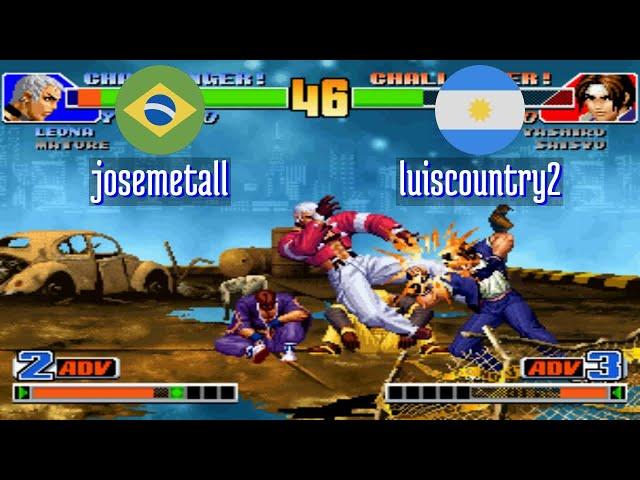 @kof98: josemetall (BR) vs luiscountry2 (AR) [King of Fighters 98 Fightcade] Aug 10