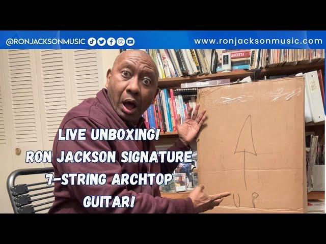 LIVE UNBOXING! Ron Jackson Signature 7-String Archtop Guitar!