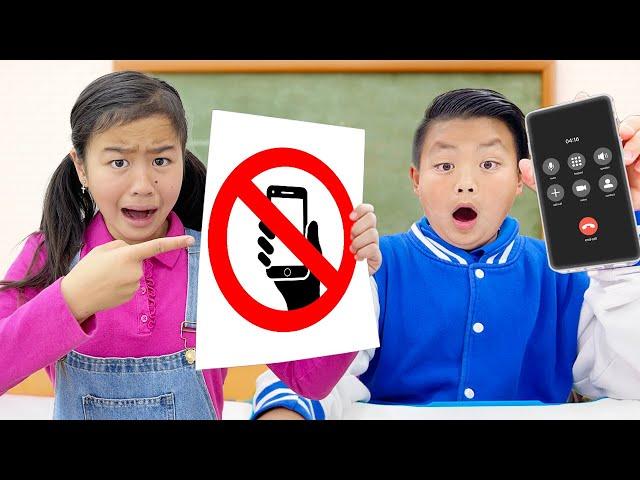 Jannie and Alex School Rules for Kids to Follow | NO PHONES IN CLASS