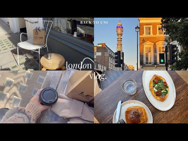 london uni vlog | first week back, final yr biochemistry student, study at cafe & library 