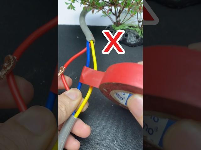 Remember This trick when Insulating Electrical Wires #short #shorts #diy #electrical