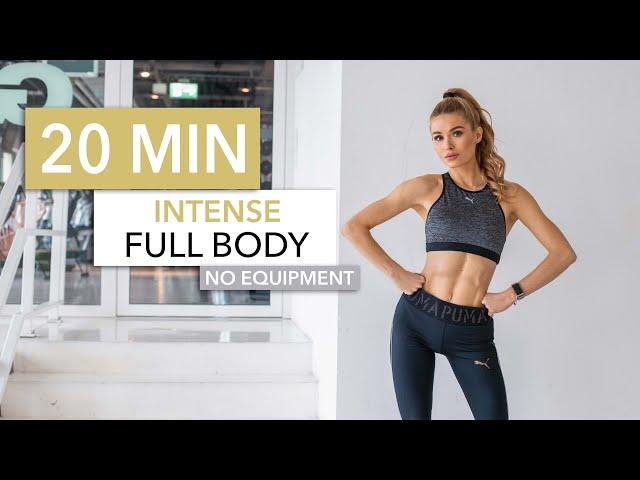 20 MIN FULL BODY WORKOUT - Intense Version / No Equipment I Pamela Reif