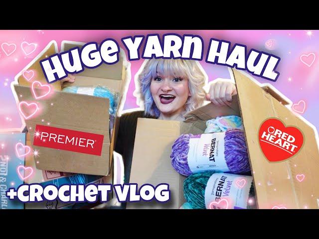 HUGE YARN HAUL + crochet vlog 