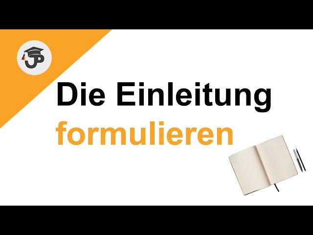 Die Einleitung formulieren- Prüfungstraining mit JP