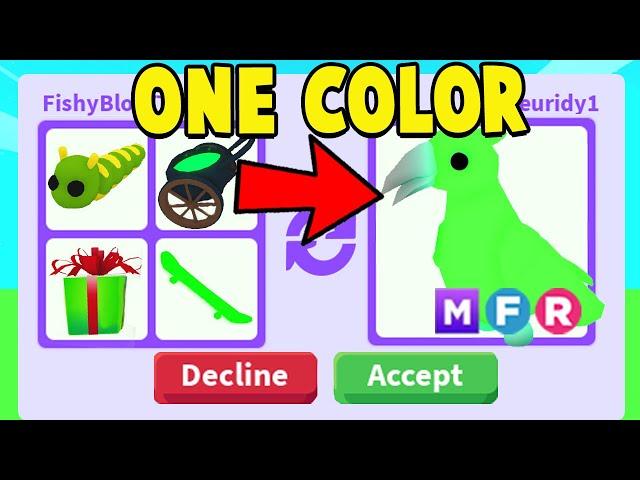 Trading ONE COLOR in Adopt Me.. (Impossible)