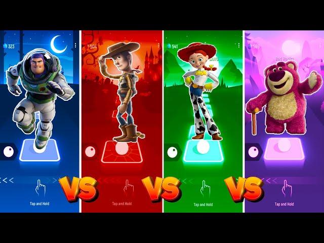 TOY STORY TEAM BUZZ LIGHTYEAR WOODYJESSY🟢LOTSO🟣TILES HOP EDM RUSH 