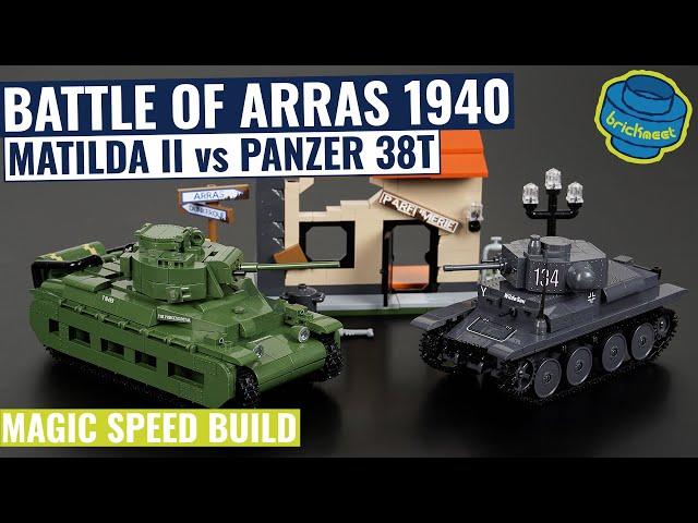 Battle of Arras 1940 - Matilda II vs Panzer 38(t) - COBI 2284 (Speed Build Review)