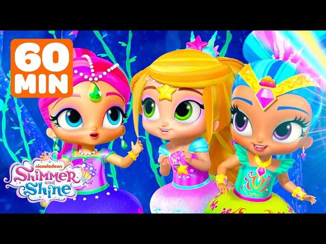 Mermaid Shimmer & Shine Use Glitter Magic! + MORE Full Episodes | 60 Minutes | Shimmer and Shine