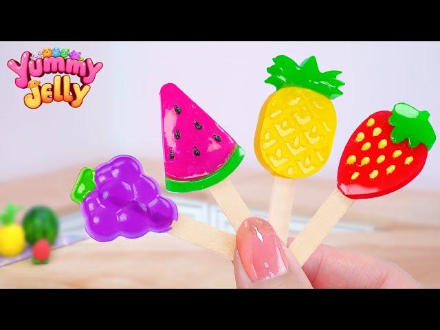 Tasty Rainbow Jelly Fruit Using CHUPA CHUPS  Cute Miniature Fruit Jelly Decoration by Yummy Jelly