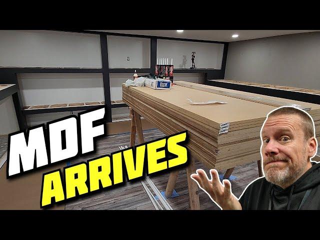 MDF ARRIVES! Batcave "BAT BUNKER" Collection Room Construction Progress Update!