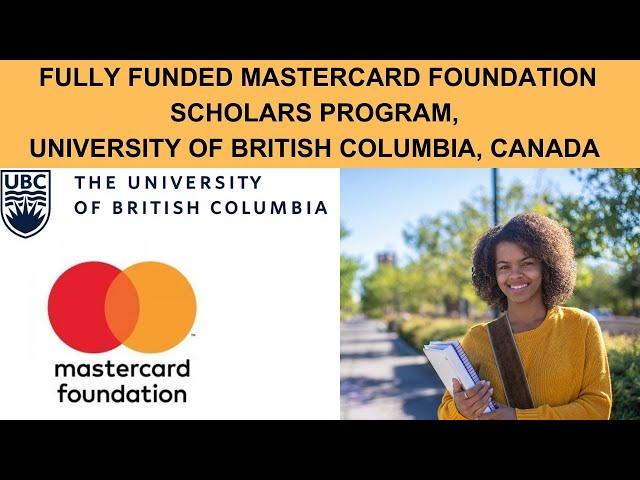 Fully Funded Mastercard Foundation Scholars Program at UBC | Personal Statement Tips