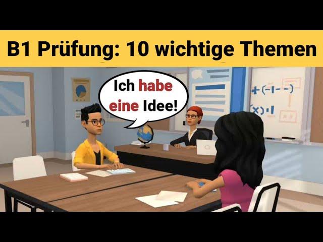 Oral exam German B1 | Planning something together/dialogue | 10 important topics | speak part 3