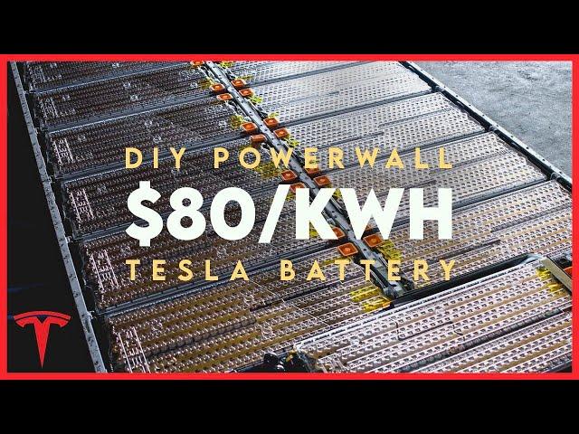 The 60kWh Tesla Battery Powered DIY Powerwall