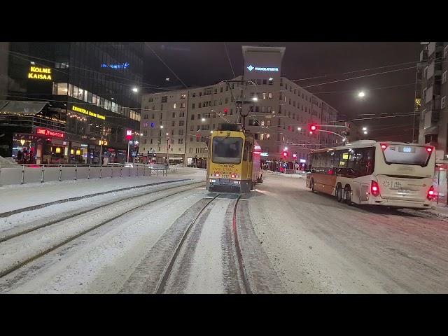 Helsingin raitiolinja 6 Arabia-Eiranranta-Arabia-Koskelan varikko.  Helsinki tramline 6.