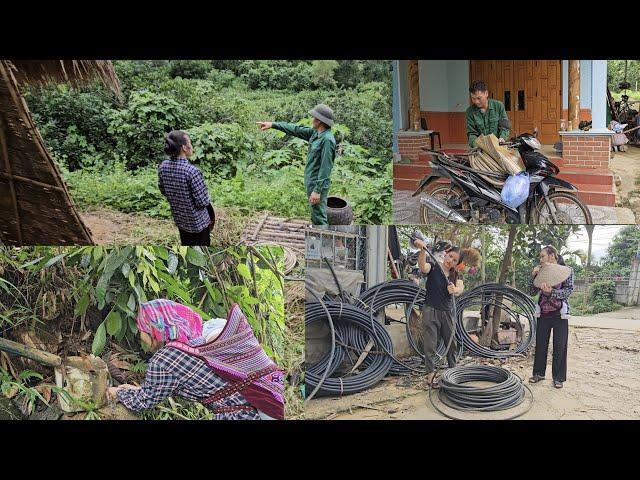 The kind land owner helped the single mother get a water source for use. Ly Vy Ca