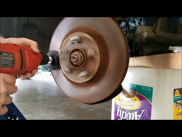 DIY Do It Yourself Redneck Brake Rotor Resurface: Resurface Brake Rotors at Home