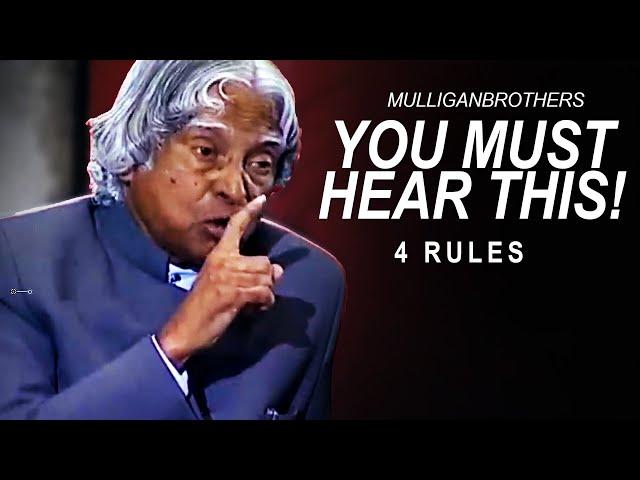 The Most Inspiring Speech: 4 True Rules To Success | A. P. J. Abdul Kalam