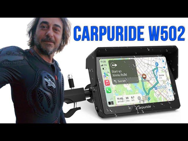 Review Carpuride W502 - waterproof Android Auto and Car Play device for motorbike