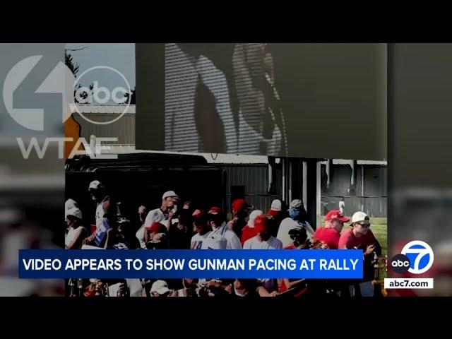 Video appears to show Trump shooter pacing near rally before assassination attempt