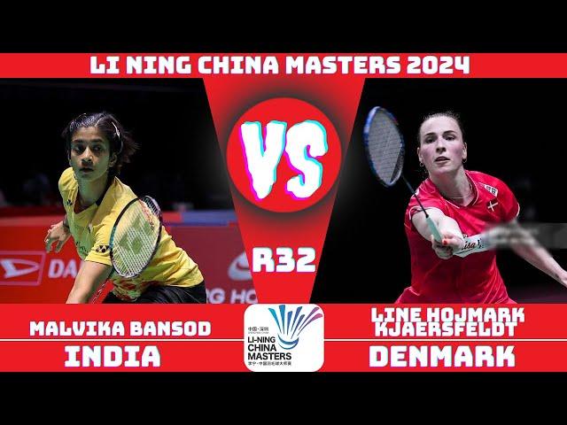 Malvika Bansod (IND) vs (DEN) Line hojmark kjaersfeldt | LI NING China Masters 2024 Badminton