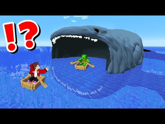 JJ and Mikey vs The BLOOP MONSTER CHALLENGE in Minecraft / Maizen Minecraft
