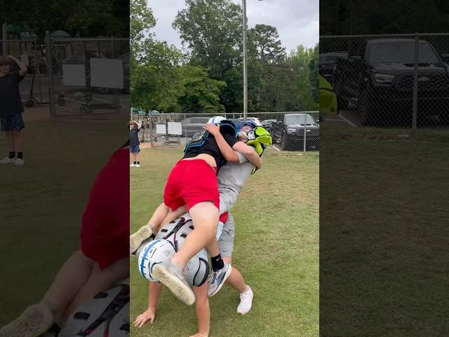 I think he blitzed #football #funny #sports #conedyskit #footballtackle #blue42