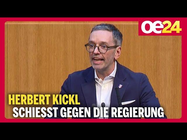 NR: Herbert Kickl schießt gegen die Regierung