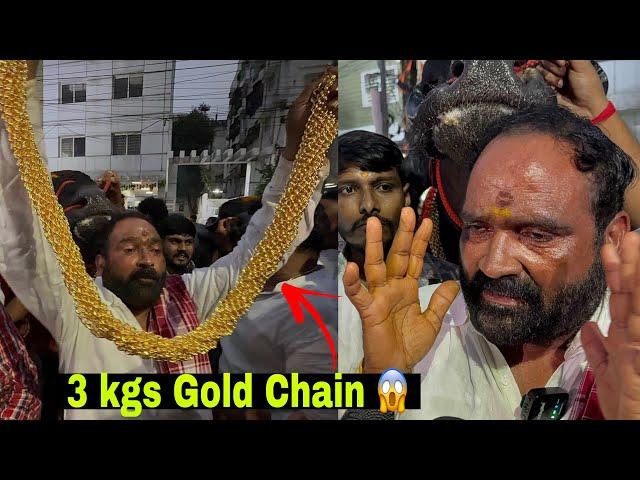 Laddu Yadav Offered 3 kgs Gold Chain for Bahubali Bull | Chappal Bazar Laddu Yadav Sadar 2024