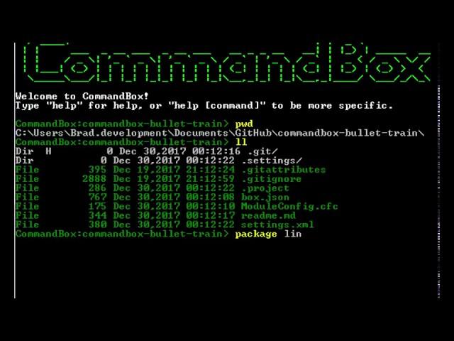 CommandBox Package Link for Module Development