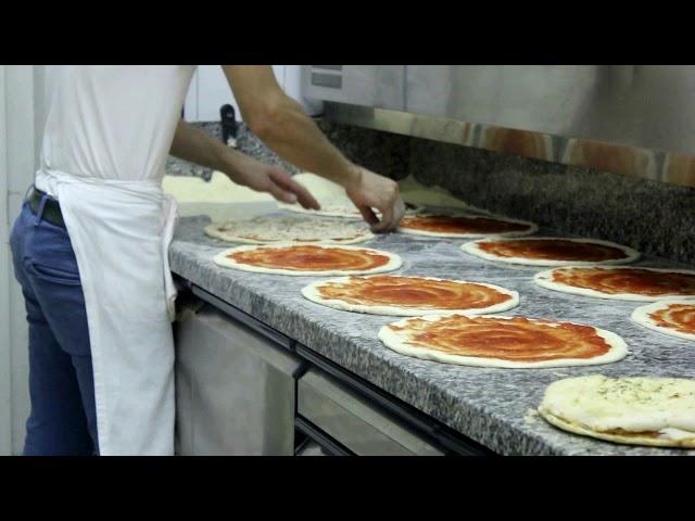 Italian pizza behind the scene.