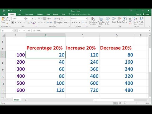 Shortcut Way to Calculate Percentage (Increase/Decrease %) in MS Excel