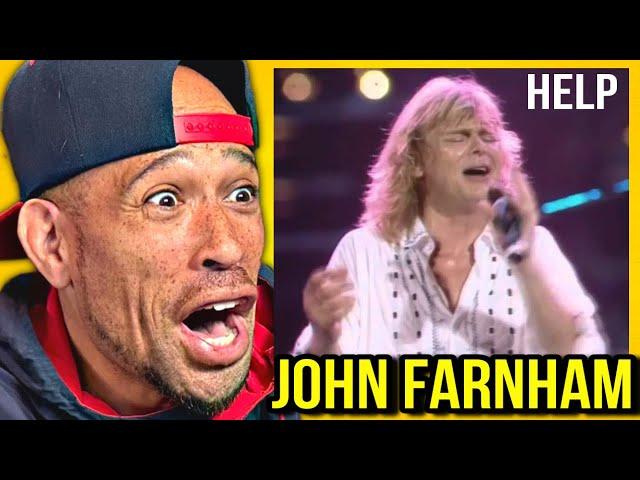 Rapper FIRST time REACTION to John Farnham - Help (LIVE) This is INSANE...