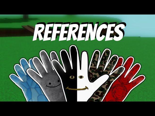 ALL GLOVE REFERENCES IN SLAP BATTLES | Slap Battles Glove Secrets (Part 3)