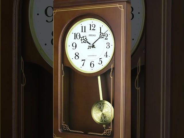 Musical Pendulum Clock with 18 Melodies from Seiko Clocks | QXM610B