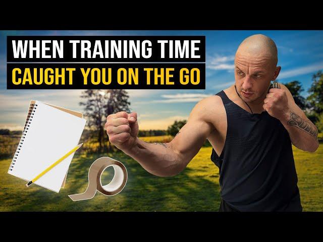 You can train anywhere/ Boxing training at home.