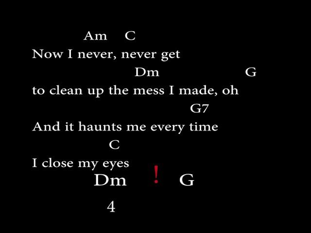 When i was your man (Easy Chords and Lyrics)