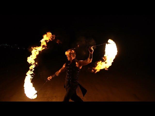 Пои-кометы в деле (Огненное шоу, фаер шоу, fire show)